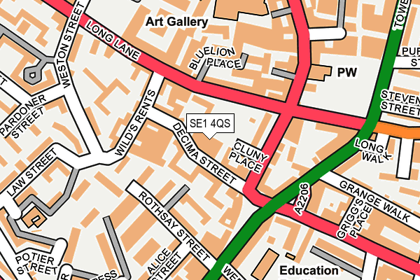 SE1 4QS map - OS OpenMap – Local (Ordnance Survey)