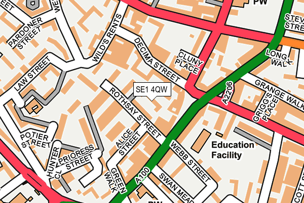 SE1 4QW map - OS OpenMap – Local (Ordnance Survey)