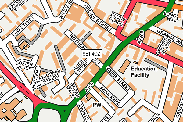 SE1 4QZ map - OS OpenMap – Local (Ordnance Survey)