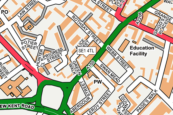 SE1 4TL map - OS OpenMap – Local (Ordnance Survey)