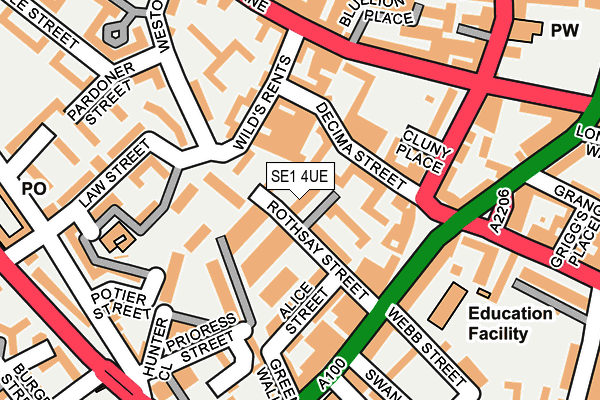 SE1 4UE map - OS OpenMap – Local (Ordnance Survey)