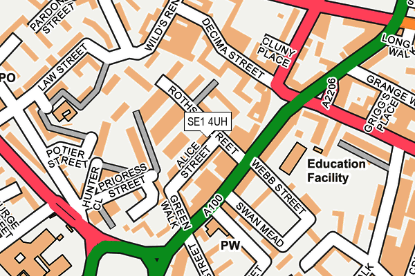 SE1 4UH map - OS OpenMap – Local (Ordnance Survey)