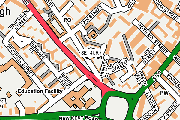 SE1 4UR map - OS OpenMap – Local (Ordnance Survey)