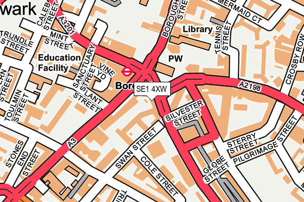 SE1 4XW map - OS OpenMap – Local (Ordnance Survey)