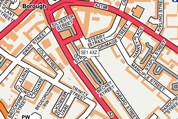 SE1 4XZ map - OS OpenMap – Local (Ordnance Survey)