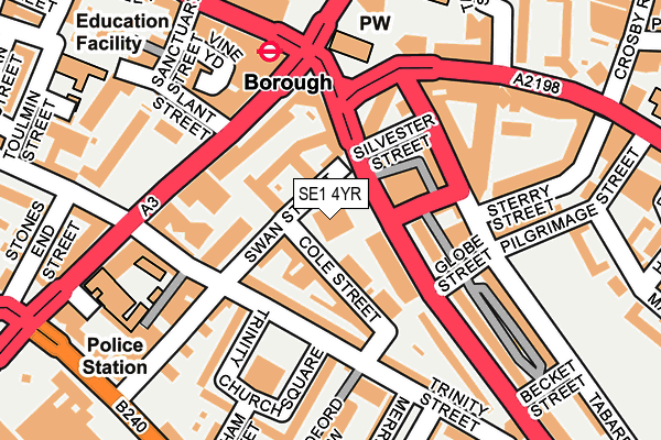 SE1 4YR map - OS OpenMap – Local (Ordnance Survey)