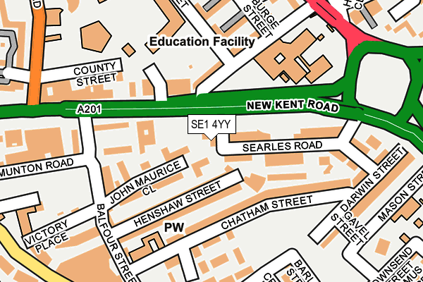 SE1 4YY map - OS OpenMap – Local (Ordnance Survey)