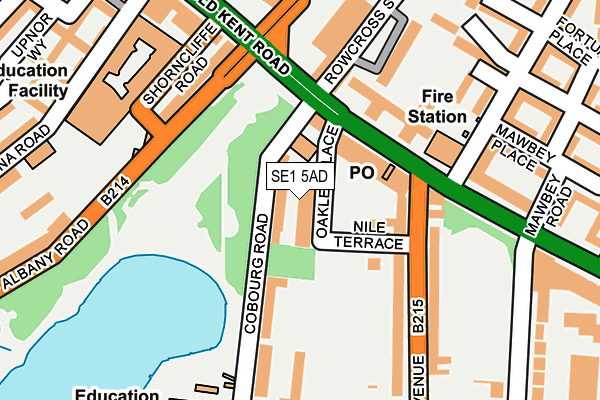 SE1 5AD map - OS OpenMap – Local (Ordnance Survey)