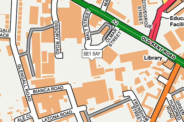 SE1 5AY map - OS OpenMap – Local (Ordnance Survey)