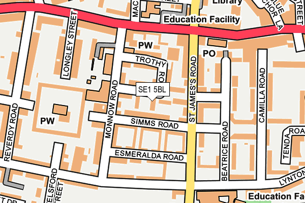 SE1 5BL map - OS OpenMap – Local (Ordnance Survey)