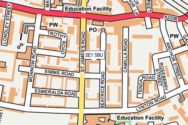 SE1 5BU map - OS OpenMap – Local (Ordnance Survey)