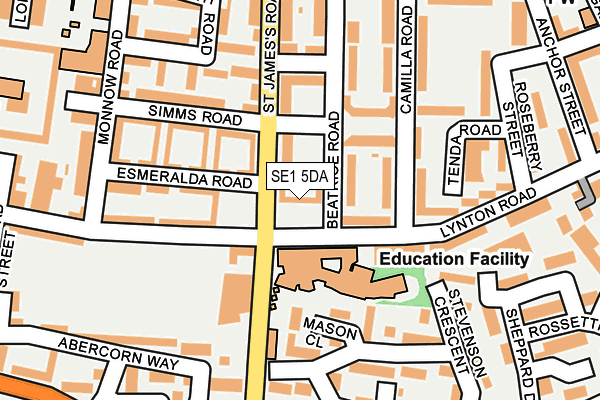 SE1 5DA map - OS OpenMap – Local (Ordnance Survey)