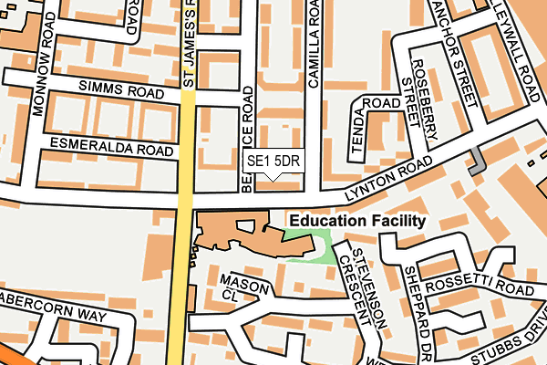 SE1 5DR map - OS OpenMap – Local (Ordnance Survey)
