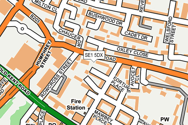 SE1 5DX map - OS OpenMap – Local (Ordnance Survey)