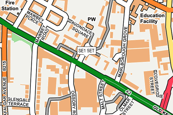 SE1 5ET map - OS OpenMap – Local (Ordnance Survey)
