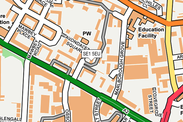 SE1 5EU map - OS OpenMap – Local (Ordnance Survey)
