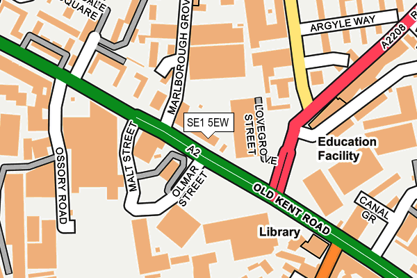 SE1 5EW map - OS OpenMap – Local (Ordnance Survey)