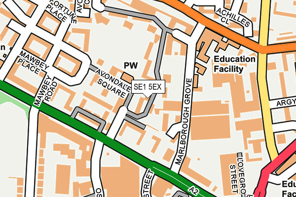 SE1 5EX map - OS OpenMap – Local (Ordnance Survey)