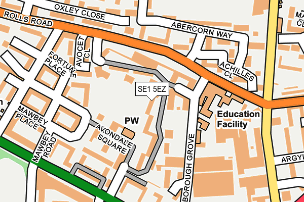 SE1 5EZ map - OS OpenMap – Local (Ordnance Survey)