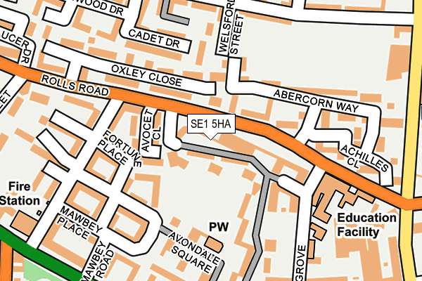 SE1 5HA map - OS OpenMap – Local (Ordnance Survey)