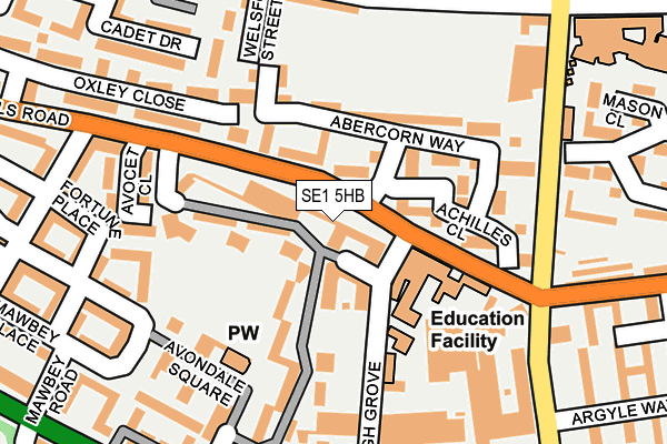 SE1 5HB map - OS OpenMap – Local (Ordnance Survey)