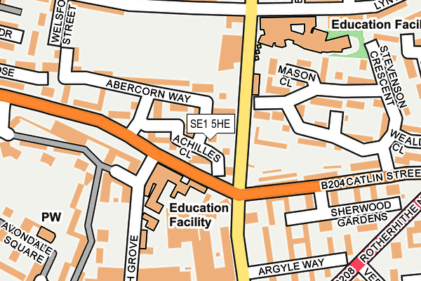 SE1 5HE map - OS OpenMap – Local (Ordnance Survey)