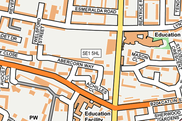 SE1 5HL map - OS OpenMap – Local (Ordnance Survey)