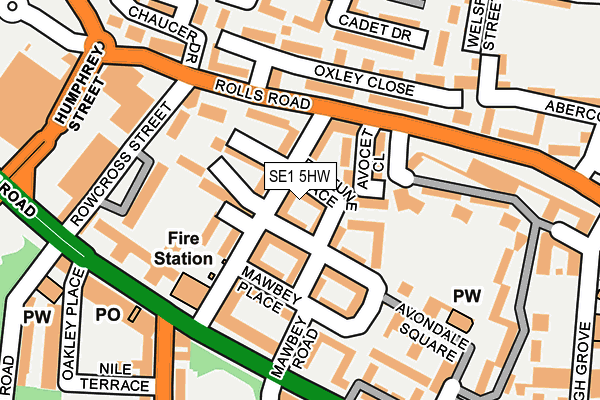 SE1 5HW map - OS OpenMap – Local (Ordnance Survey)
