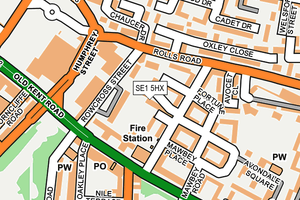 SE1 5HX map - OS OpenMap – Local (Ordnance Survey)