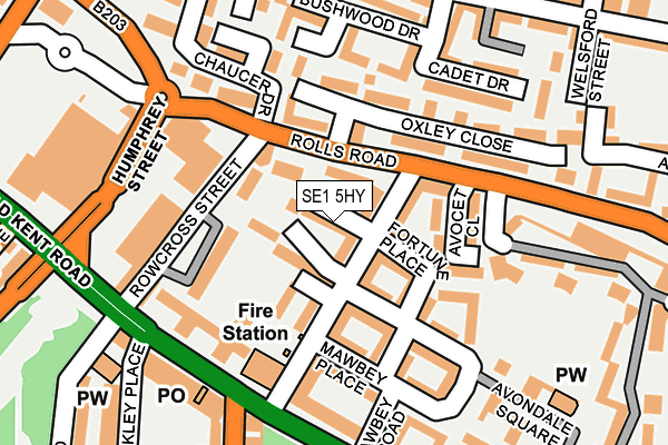 SE1 5HY map - OS OpenMap – Local (Ordnance Survey)