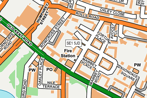 SE1 5JD map - OS OpenMap – Local (Ordnance Survey)