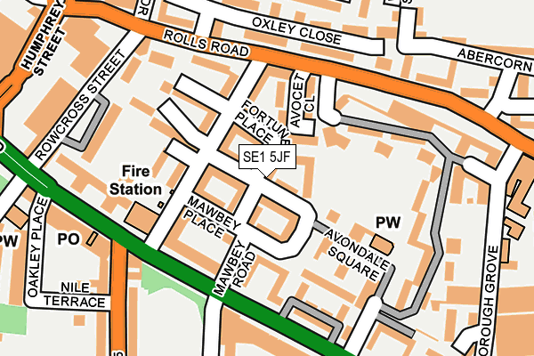 SE1 5JF map - OS OpenMap – Local (Ordnance Survey)