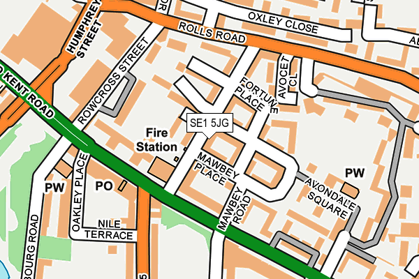 SE1 5JG map - OS OpenMap – Local (Ordnance Survey)