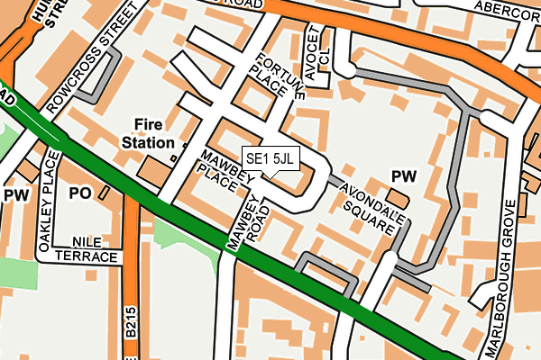 SE1 5JL map - OS OpenMap – Local (Ordnance Survey)