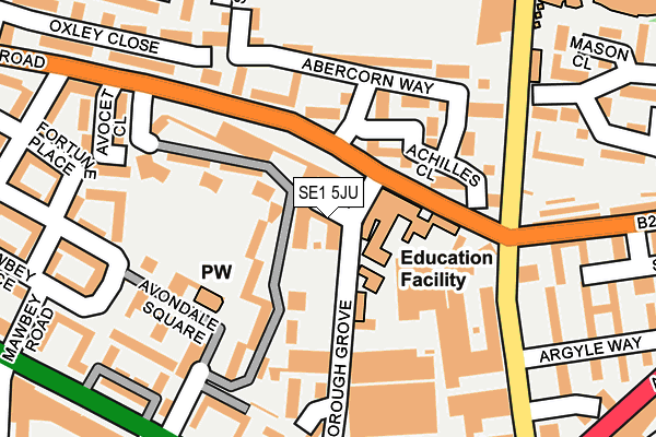 SE1 5JU map - OS OpenMap – Local (Ordnance Survey)