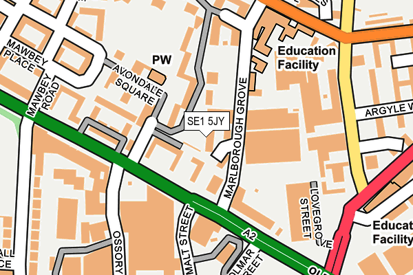 SE1 5JY map - OS OpenMap – Local (Ordnance Survey)