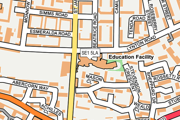SE1 5LA map - OS OpenMap – Local (Ordnance Survey)