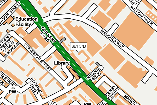 SE1 5NJ map - OS OpenMap – Local (Ordnance Survey)