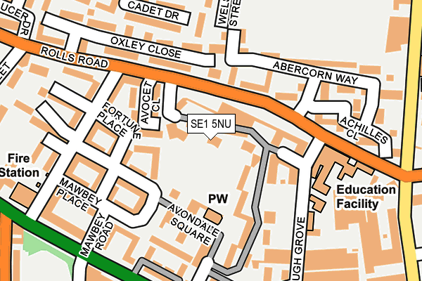 SE1 5NU map - OS OpenMap – Local (Ordnance Survey)