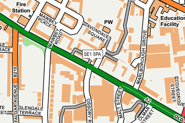SE1 5PA map - OS OpenMap – Local (Ordnance Survey)