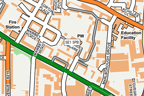 SE1 5PB map - OS OpenMap – Local (Ordnance Survey)