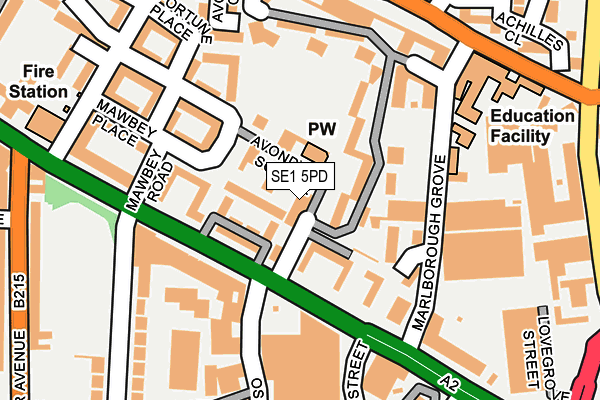 SE1 5PD map - OS OpenMap – Local (Ordnance Survey)