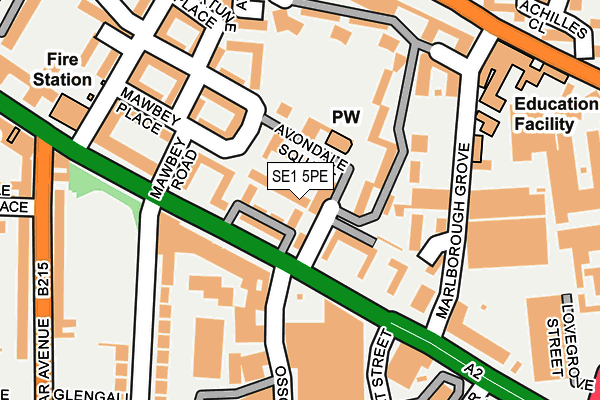 SE1 5PE map - OS OpenMap – Local (Ordnance Survey)