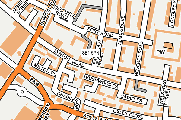 SE1 5PN map - OS OpenMap – Local (Ordnance Survey)