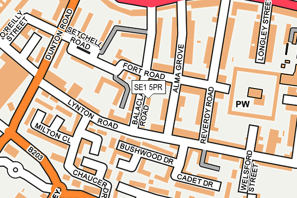 SE1 5PR map - OS OpenMap – Local (Ordnance Survey)