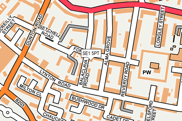 SE1 5PT map - OS OpenMap – Local (Ordnance Survey)