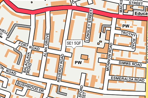 SE1 5QF map - OS OpenMap – Local (Ordnance Survey)