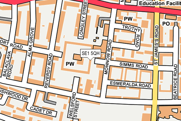 SE1 5QH map - OS OpenMap – Local (Ordnance Survey)