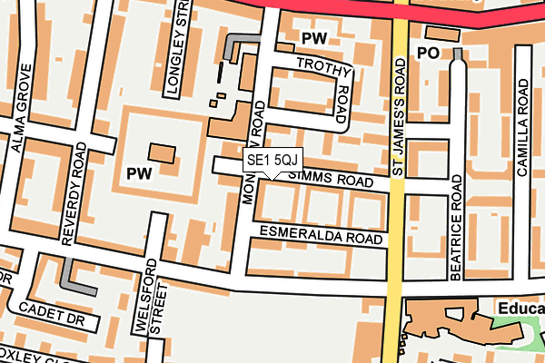SE1 5QJ map - OS OpenMap – Local (Ordnance Survey)