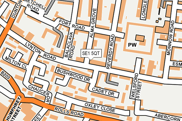 SE1 5QT map - OS OpenMap – Local (Ordnance Survey)